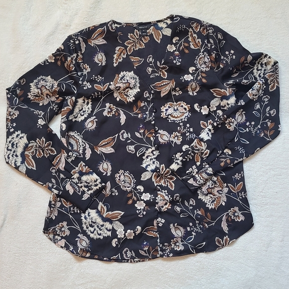 RW&Co Long Sleeve Floral Blouse - Small - Picture 6 of 8